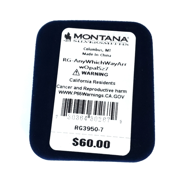 MONTANA SILVERSMITHS Any Which Way Arrow Opal Ring Size 7 - Picture 3 of 9